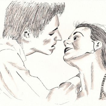 Drawing titled "Tessa Virtue & Scot…" by Jean-Luc Bellini, Original Artwork, Other