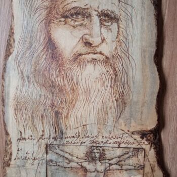 "Leonardo" başlıklı Baskıresim Belmiro Dias Ferreira tarafından, Orijinal sanat, Silverpoint