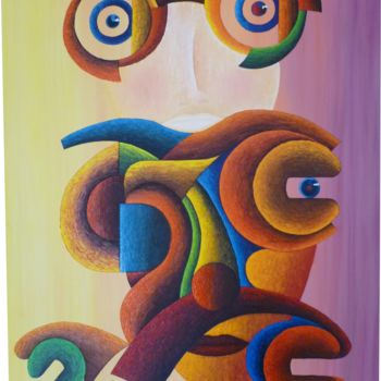 Painting titled "OBSERVATION" by B.Gomes, Original Artwork