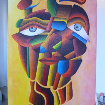 Painting titled "MASCARADE" by B.Gomes, Original Artwork