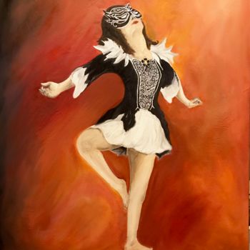 Painting titled "Danse" by David Belo, Original Artwork, Oil