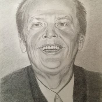 Dessin intitulée "Jack Nicholson.jpeg" par Evelyne Belsens, Œuvre d'art originale