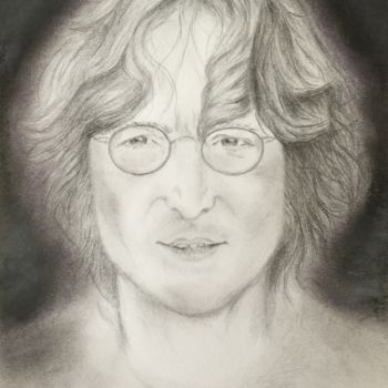 Drawing titled "John Lennon.jpeg" by Evelyne Belsens, Original Artwork