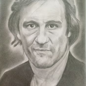 「Gérard Depardieu」というタイトルの描画 Evelyne Belsensによって, オリジナルのアートワーク