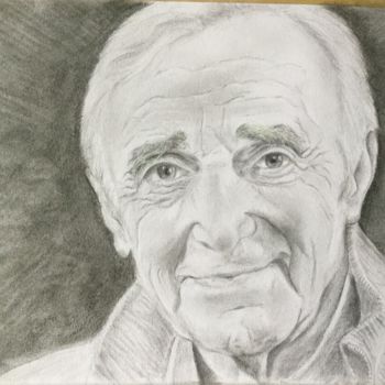 Drawing titled "Charles Aznavour.jp…" by Evelyne Belsens, Original Artwork