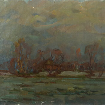 Malerei mit dem Titel "Spring day" von Vasily Belikov, Original-Kunstwerk, Öl