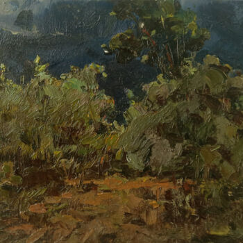 Картина под названием "Before the rain" - Vasily Belikov, Подлинное произведение искусства, Масло