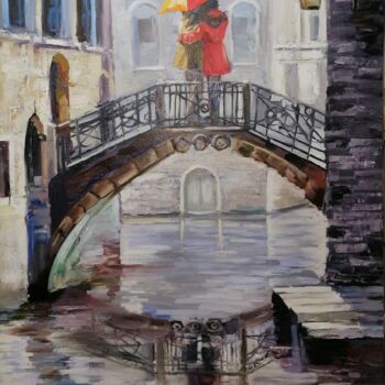 Картина под названием "Весна в Венеции" - Наталья Белякова, Подлинное произведение искусства, Масло