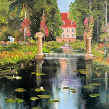 Картина под названием "Любимый сад" - Наталья Белякова, Подлинное произведение искусства, Масло
