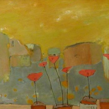 Painting titled "poppies" by Elena Belyakova, Original Artwork