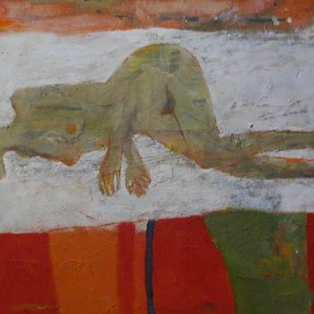 Painting titled "sleeping" by Elena Belyakova, Original Artwork