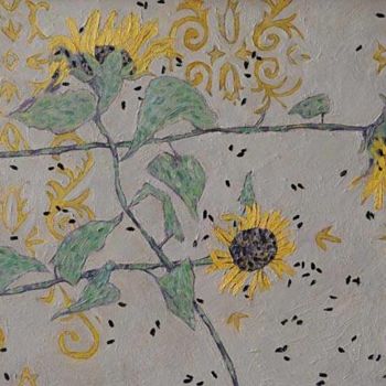 Malerei mit dem Titel "Sunflowers" von Elena Belyakova, Original-Kunstwerk