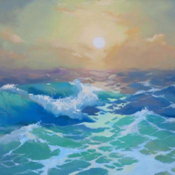 Painting titled "Seascape." by Denis Bely, Original Artwork, Oil