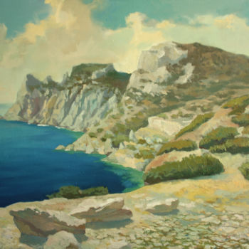 Peinture intitulée "The blue Bay." par Denis Bely, Œuvre d'art originale, Huile
