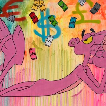 Malerei mit dem Titel "Sexy is the new pink" von Oussama Benabbou, Original-Kunstwerk, Acryl