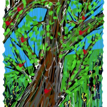 Digitale Kunst getiteld "Moraceae." door Taoufiq Benabdellah, Origineel Kunstwerk, Digitaal Schilderwerk