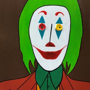 Painting titled "Joke" by Ben B, Original Artwork, Acrylic Mounted on Wood Stretcher frame