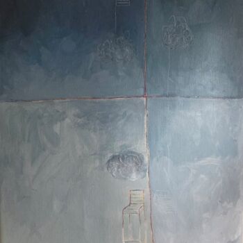 Pittura intitolato "Introspection 9" da Benedicte Caillat, Opera d'arte originale, Acrilico Montato su Telaio per barella in…