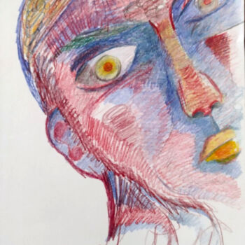 Dessin intitulée "garçon béné" par Bénédicte Mathieu Labrot, Œuvre d'art originale, Crayon