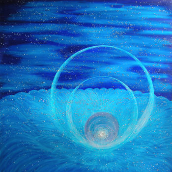 Malerei mit dem Titel "Univers 09" von Bénédicte Michel, Original-Kunstwerk