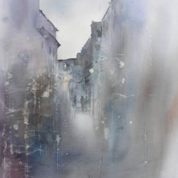 Malerei mit dem Titel "Etoiles" von Benedicte Stef, Original-Kunstwerk, Aquarell