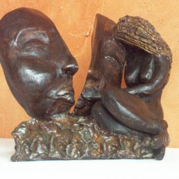 Skulptur mit dem Titel "Hésitation" von Malya, Original-Kunstwerk