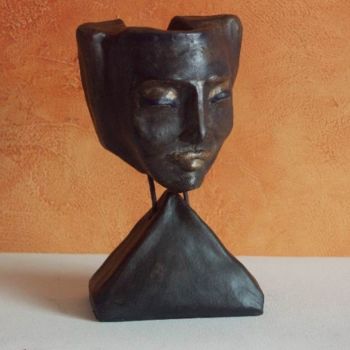 Sculpture intitulée "Double face (recto)" par Malya, Œuvre d'art originale