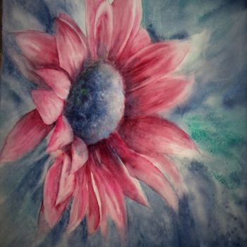 Schilderij getiteld "Daisy" door Benilde, Origineel Kunstwerk, Aquarel