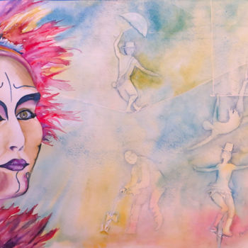 绘画 标题为“Circus” 由Benilde, 原创艺术品, 水彩