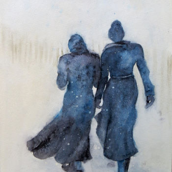 Malarstwo zatytułowany „Frío” autorstwa Benilde, Oryginalna praca, Akwarela