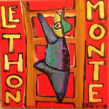 Картина под названием "Thon qui monte, qui…" - Benis, Подлинное произведение искусства, Акрил