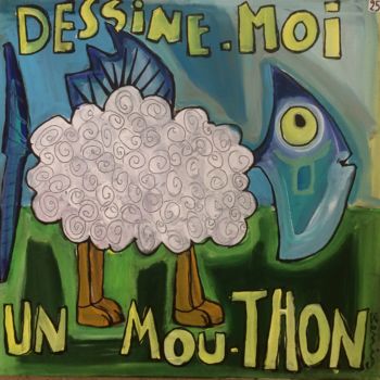 Painting titled "Mou THON" by Benis, Original Artwork, Acrylic