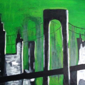 Painting titled "Puente" by Camelia, Original Artwork, Oil