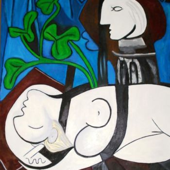 Schilderij getiteld "Picasso y yo" door Camelia, Origineel Kunstwerk