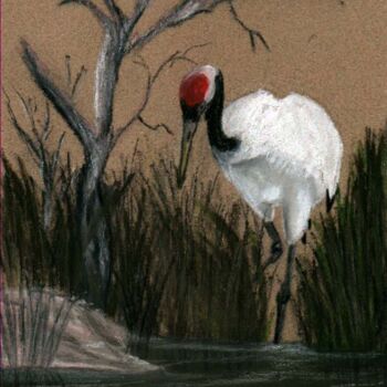 Painting titled "grue" by Benjamin Petit, Original Artwork, Pastel