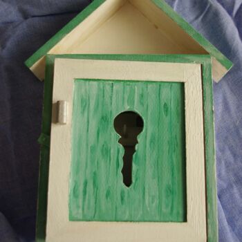 Artisanat intitulée "boite à clés "poiss…" par Benjamin Petit, Œuvre d'art originale, Décoration de maison