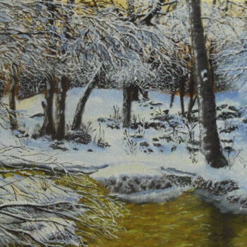 Peinture intitulée "Soleil d'hiver" par Benjamin Petit, Œuvre d'art originale, Acrylique