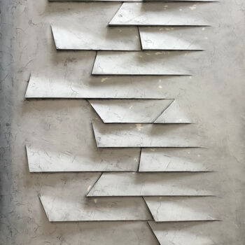 Sculpture titled "2020BR02" by Benjamin Plé, Original Artwork, Cardboard Mounted on Wood Panel