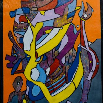 Peinture intitulée "Carnaval" par Benjamin Rezé, Œuvre d'art originale, Acrylique