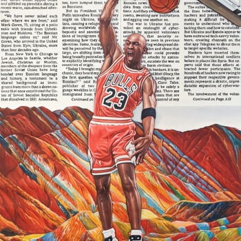 Pintura titulada "Air Michael Jordan…" por Benjamin Spark, Obra de arte original, Acrílico Montado en Bastidor de camilla de…