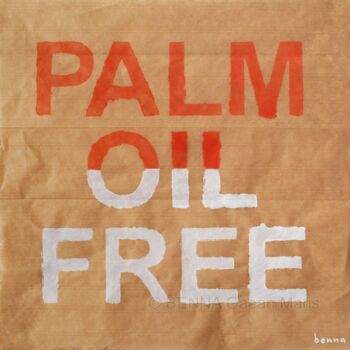 "PALM OIL FREE" başlıklı Tablo Benna G. Maris tarafından, Orijinal sanat, Mürekkep