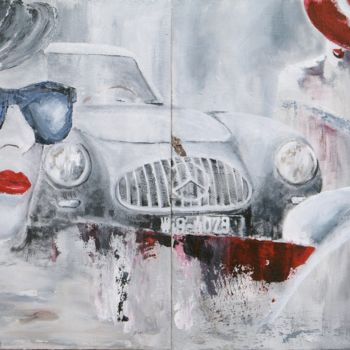 Peinture intitulée "Mercedes" par Benno Fognini, Œuvre d'art originale, Acrylique