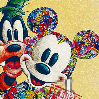 Arte digital titulada "Mickey censure" por Benny Arte, Obra de arte original, Pintura Digital