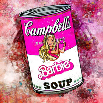 Arte digitale intitolato "Campbell's Soup, Ba…" da Benny Arte, Opera d'arte originale, Collages Montato su Plexiglass