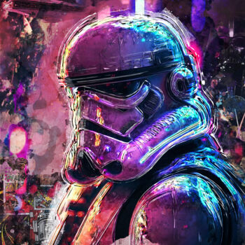 Painting titled "Stormtrooper" by Benny Arte, Original Artwork, Collages