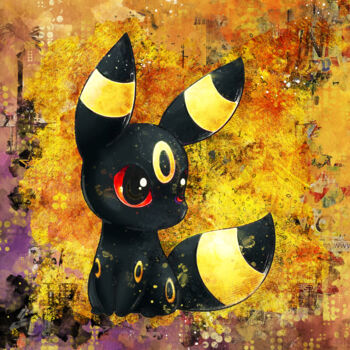 "Pokemon : Umbreon" başlıklı Dijital Sanat Benny Arte tarafından, Orijinal sanat, Dijital Resim