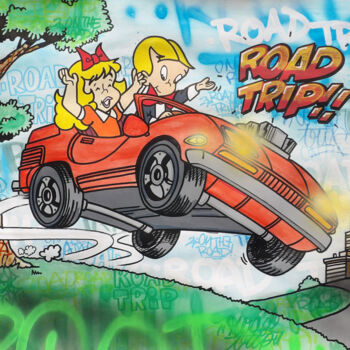 Malarstwo zatytułowany „ROAD TRIP” autorstwa Benny The Kid, Oryginalna praca, Akryl