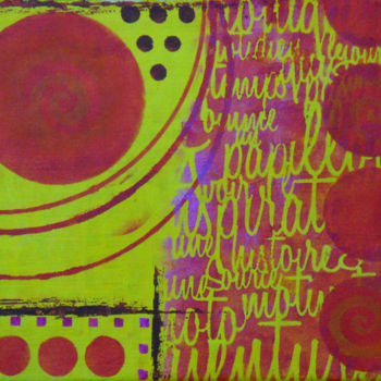 Painting titled "Stencils - Julie Be…" by Julie Benoist, Original Artwork, Acrylic