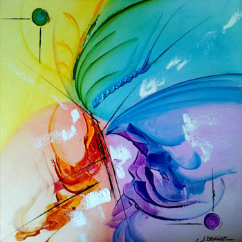 Painting titled "Expression 4 - 50x5…" by Julie Benoist, Original Artwork, Acrylic
