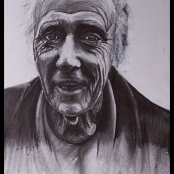 Drawing titled "sans titre - Fusain…" by Benoit Gillet, Original Artwork, Charcoal